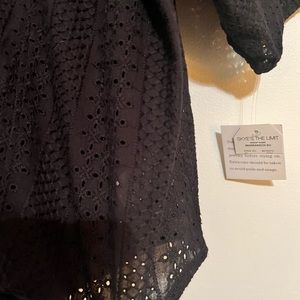 Black cottagecore blouse